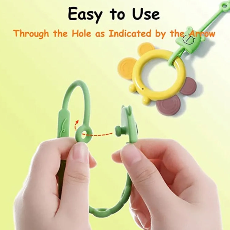 Bear Silicone Pacifier Chain Toddler Teether Toy Anti-fall Rope Pacifier Clip