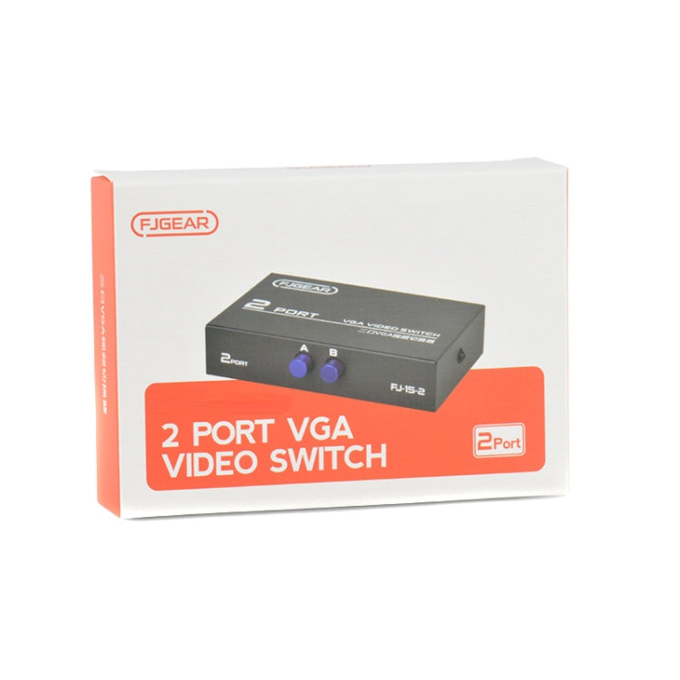 FJGEAR FJ-15-2 Computer VGA Switcher 2 In 1 Out Bidirectional Switching Sharer