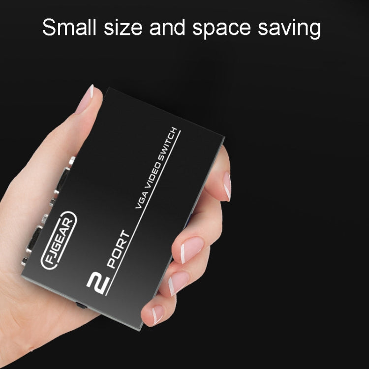 FJGEAR FJ-15-2 Computer VGA Switcher 2 In 1 Out Bidirectional Switching Sharer