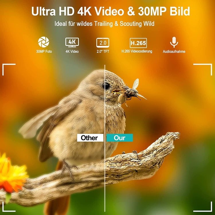 36MP 4K 4G Hunting Camera With APP Remote Mobile Phone Control To View Photos / Video At Any Time