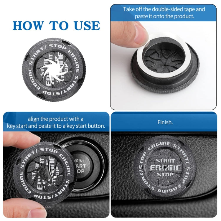 Car Motorcycle One-button Start Button Ignition Switch Rotating Protective Cover