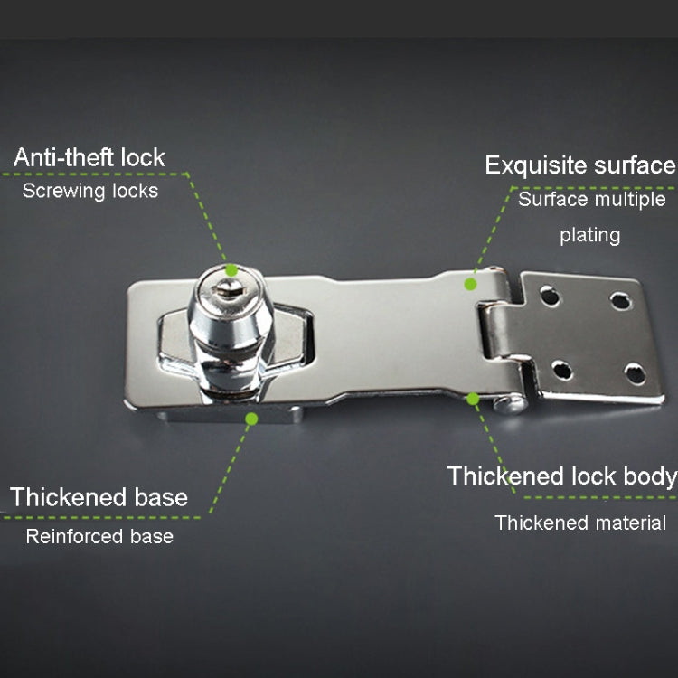 No Hole Hook With Locking Hasp Chest Of Drawers Door Lock With Iron Key