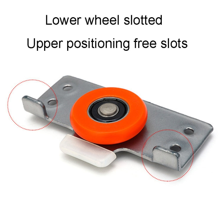 Closet Sliding Door Pulley Fittings Silent Sliding Door Accessories With 8 Screws