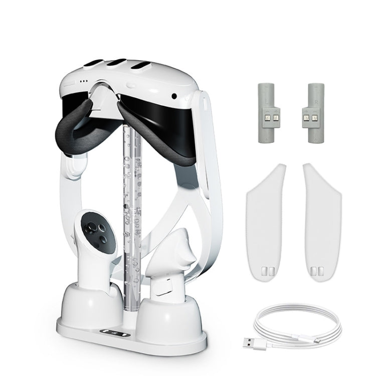 For Meta Quest 3 VR Glasses Charging Base Storage Bracket with Cool RGB Light