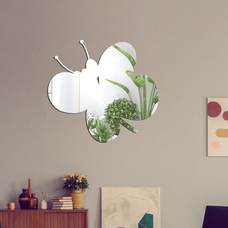 Acrylic Butterfly Stereo Wall Stickers Bedroom Living Room Background Wall Decoration Soft Mirror