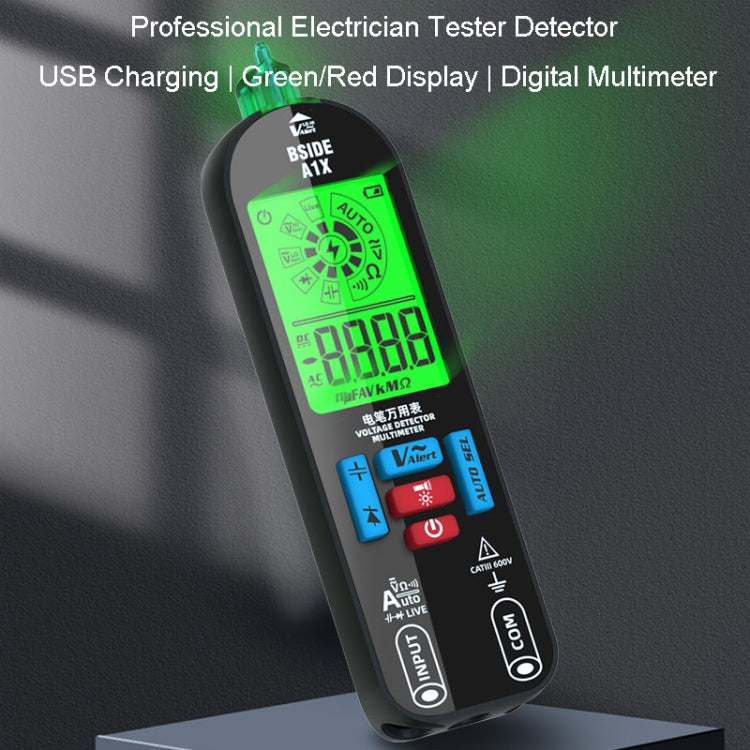 BSIDE A1X Charging Model Mini Digital Electric Pen Intelligent Automatic Merit Multimeter