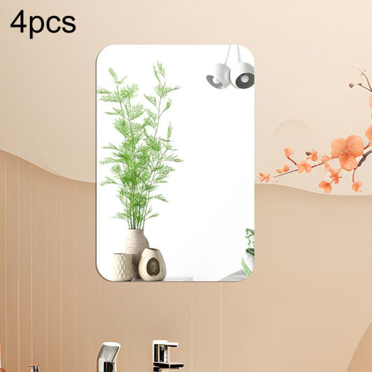 Round Corner Models Rectangle Acrylic Mirror Stereo Wall Stickers Home Decoration Soft Mirror