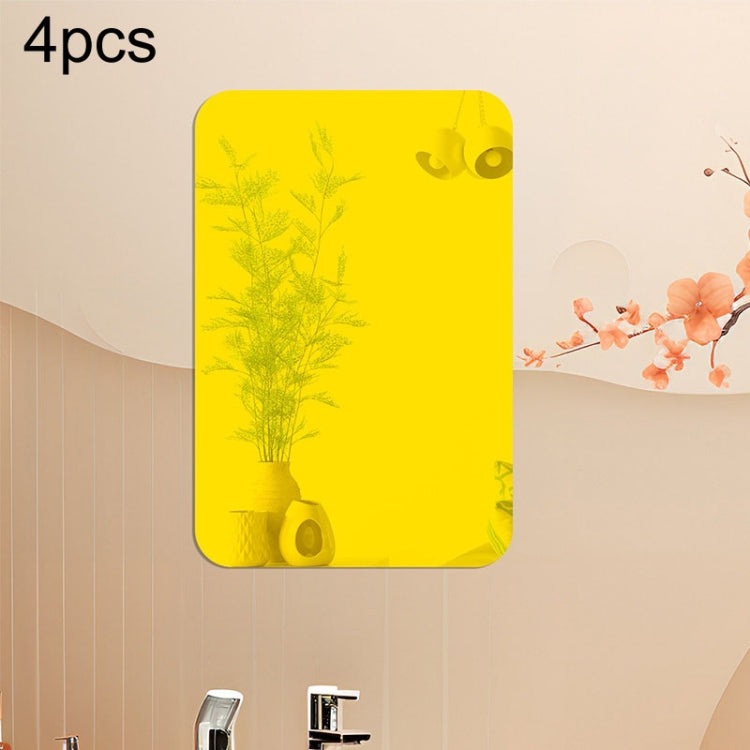 Round Corner Models Rectangle Acrylic Mirror Stereo Wall Stickers Home Decoration Soft Mirror