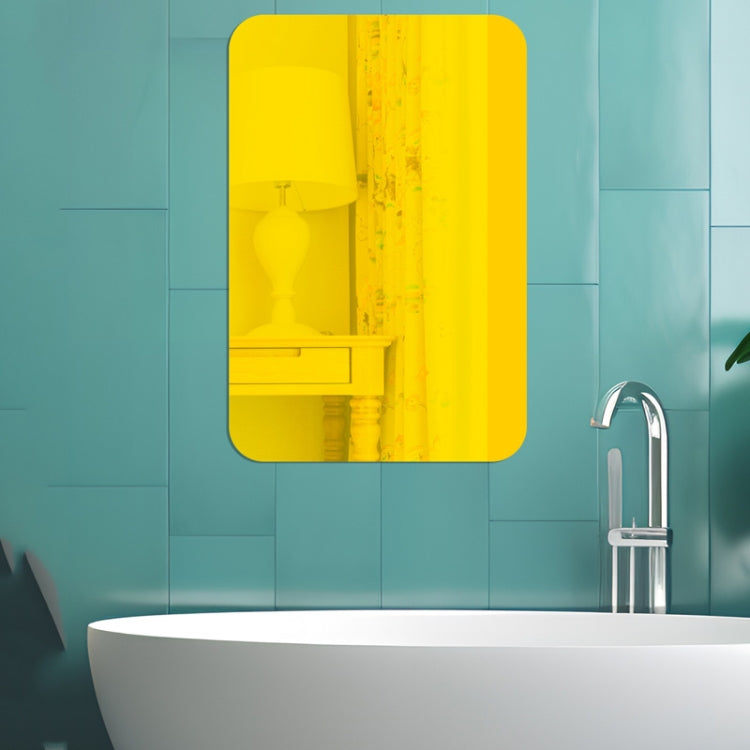 Round Corner Models Rectangle Acrylic Mirror Stereo Wall Stickers Home Decoration Soft Mirror