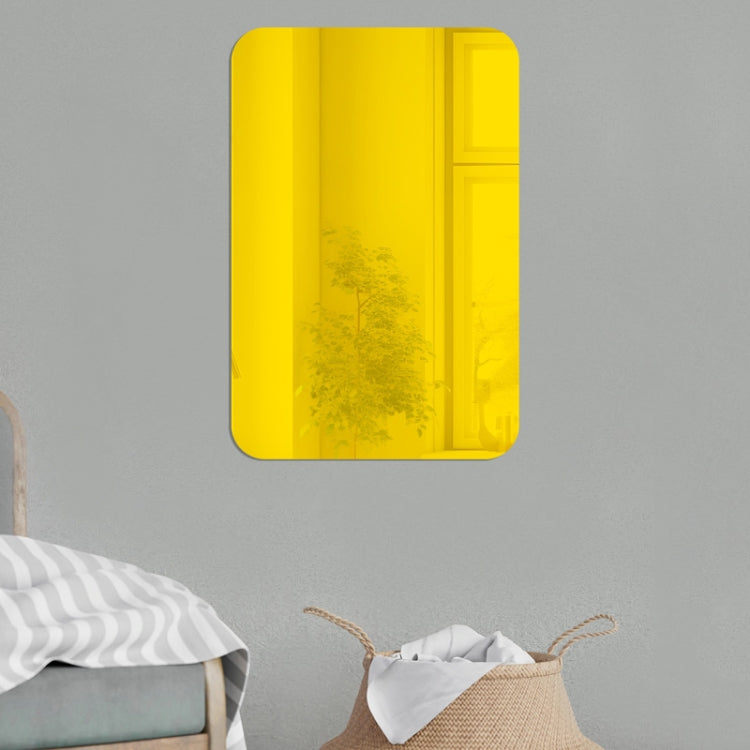 Round Corner Models Rectangle Acrylic Mirror Stereo Wall Stickers Home Decoration Soft Mirror