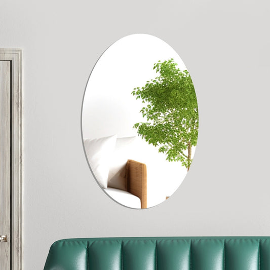 Oval Acrylic Mirror Stereo Wall Stickers Home Decoration Soft Mirror