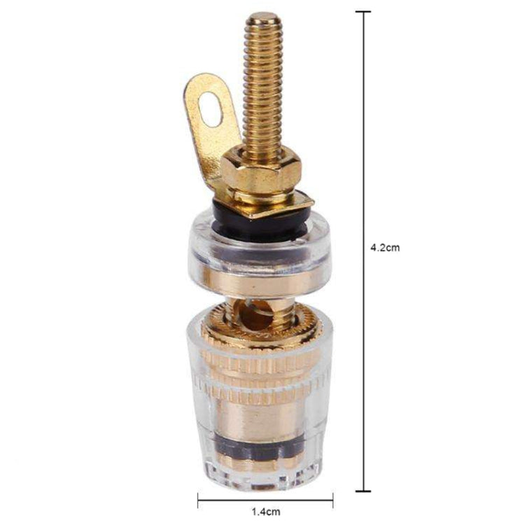 Medium Extended Transparent Terminal Block 4mm Banana Socket Audio Amplifier Junction Post