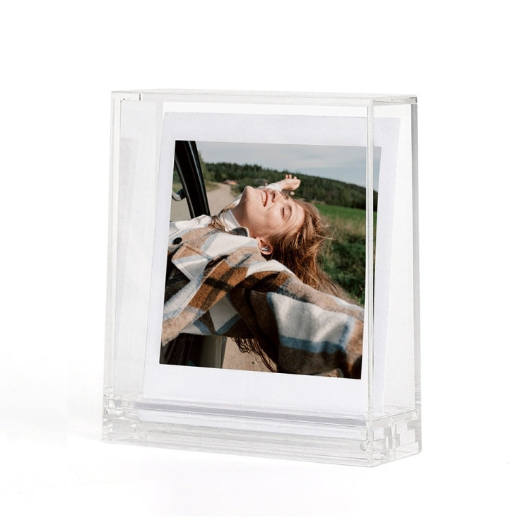 Double-sided Transparent Square Photo Frame Stand For Polaroids