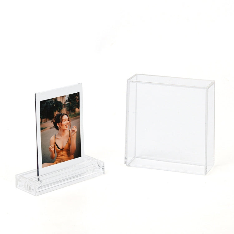 Double-sided Transparent Square Photo Frame Stand For Polaroids