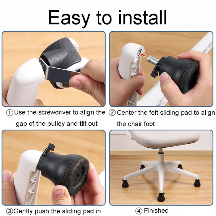 Computer Chair Roller Cushion Slip / Non-Slip Switchable Sliding Roller