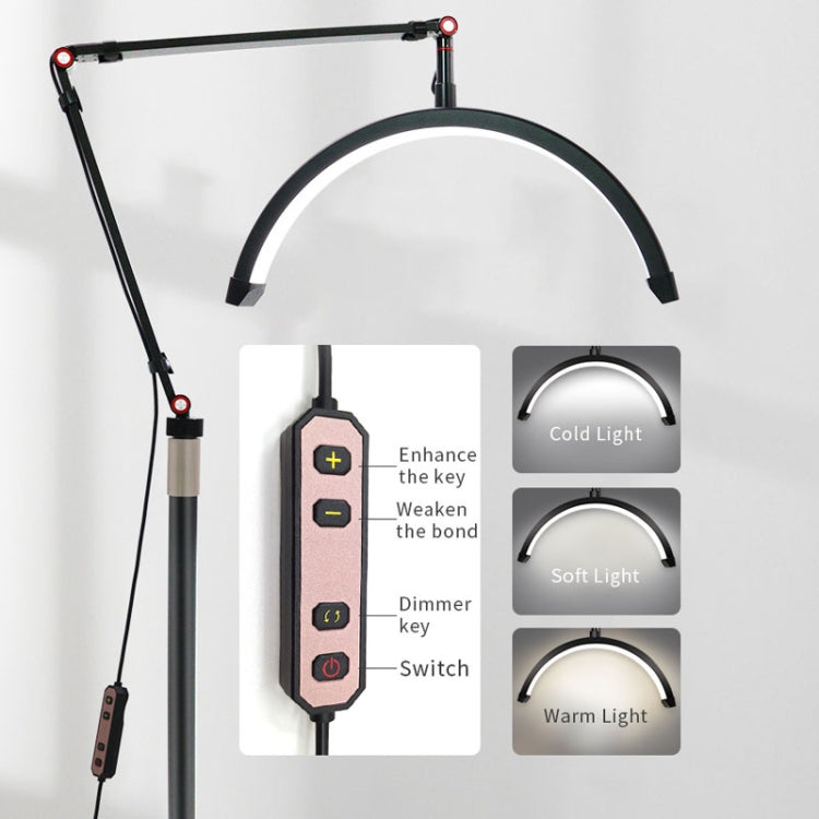 LED Half Moon Beauty Lamp Manicure Eyebrow Tattoos Eyelash Fill Light