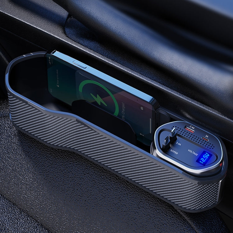 Digital Display Multifunctional Super Fast Charging Car Seat Gap Storage Box