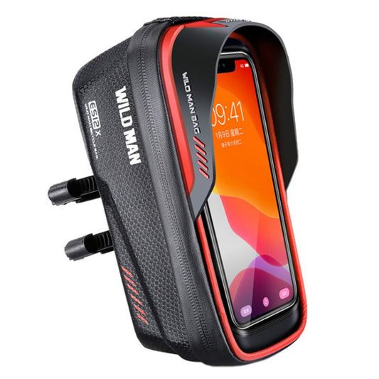 WILD MAN ES12X 1LEVA Hard Shell Bicycle Bag Cycling Phone Touch Screen Front Beam Bag