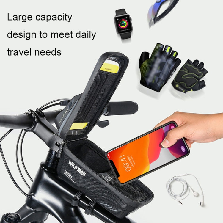 WILD MAN ES12X 1LEVA Hard Shell Bicycle Bag Cycling Phone Touch Screen Front Beam Bag