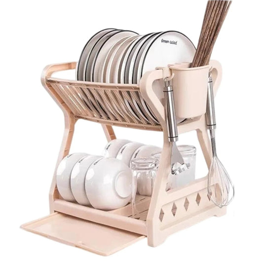 Kitchen Multi-Level Shelf Dishes Storage Draining Rack
