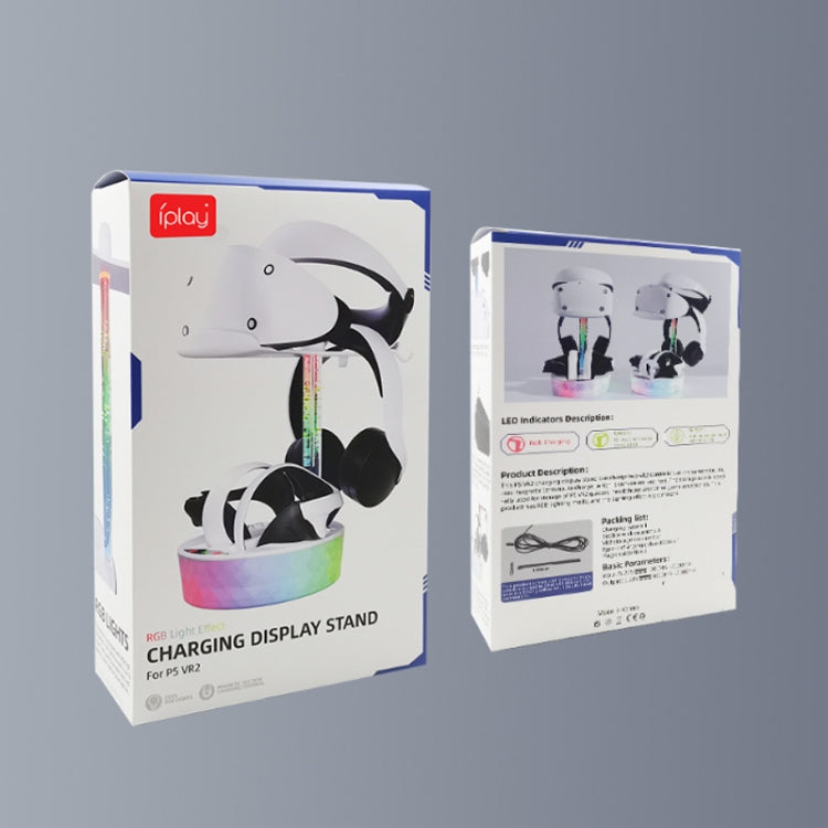 For PS VR2 iplay Colorful Charging Storage Rack Handle Magnetic Charging Base