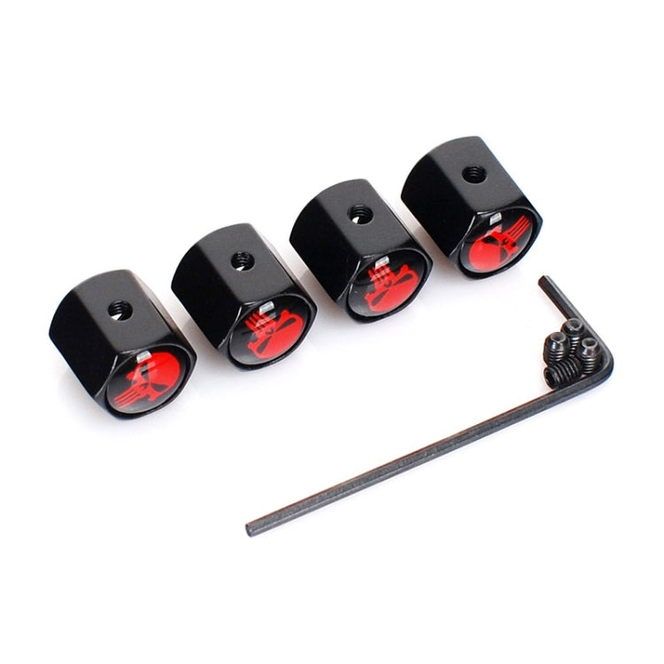 4pcs/set Skull Anti-theft Valve Personalised Conversion Cap