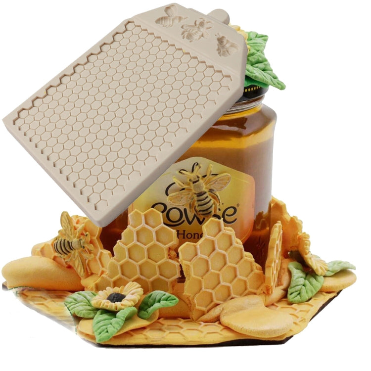 Honeycomb Block Textured Silicone Mold Bee Fondant Chocolate Cake Mold