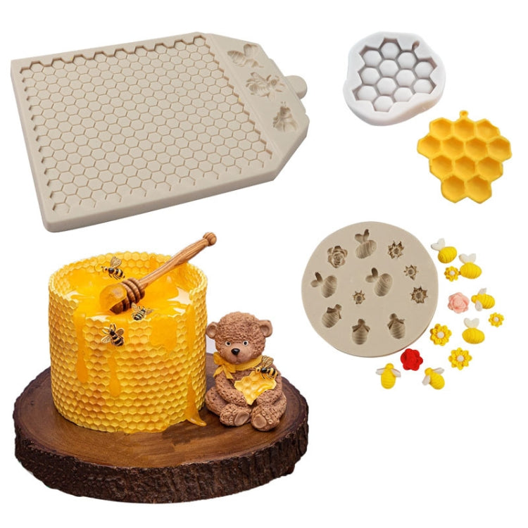 Honeycomb Block Textured Silicone Mold Bee Fondant Chocolate Cake Mold