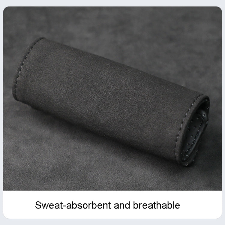 1pair Car Door Handle Decorative Anti-Scratch Cover Car Slippery Leather Inner Door Handle Protective Cover