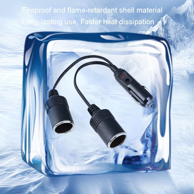 Copper Car Cigarette Lighter Extension 12/24V 10A General 1 Drag 2 Car Charging