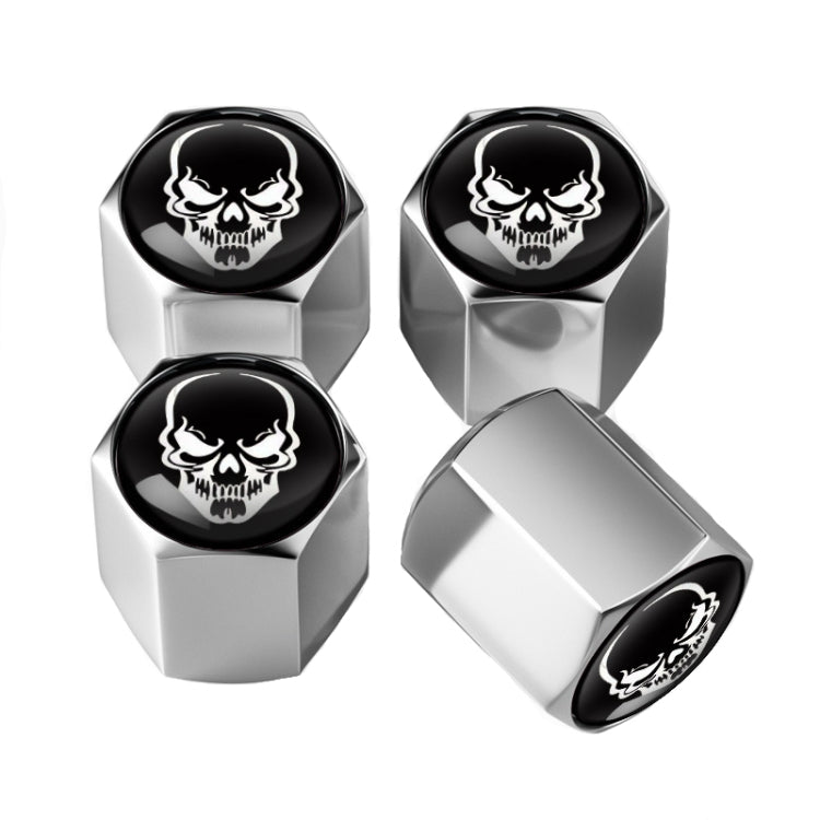 4pcs /Set Skeleton Metal Tire Valve Caps Automobile Modification Universal Valve Core Cover