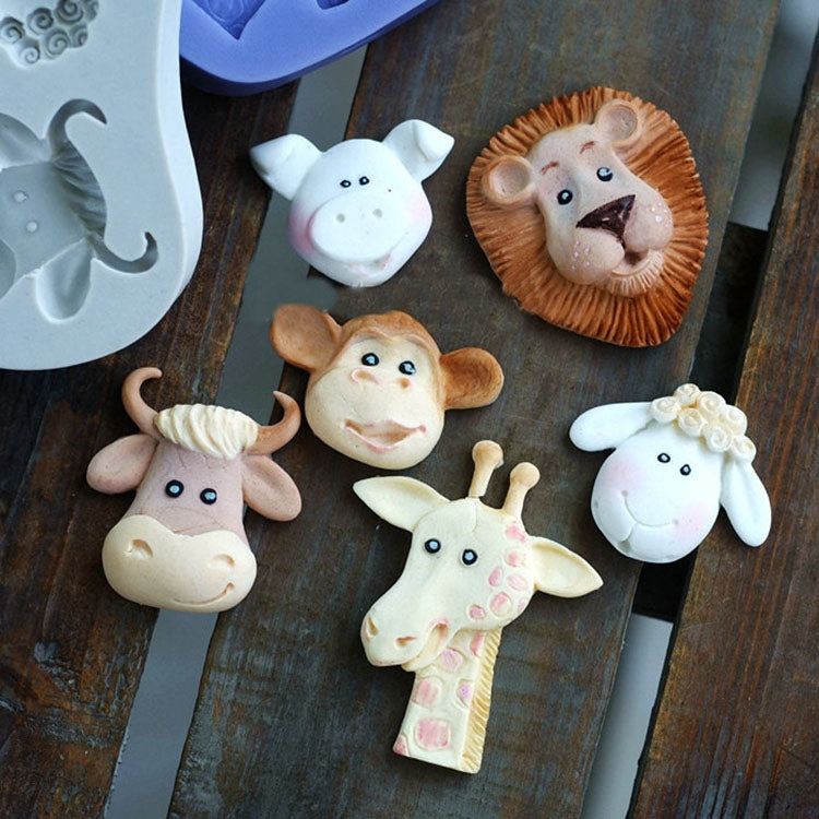 Cartoon Three-dimensional Animals Fondant Silicone Mold Cake Decorating Baking Tools