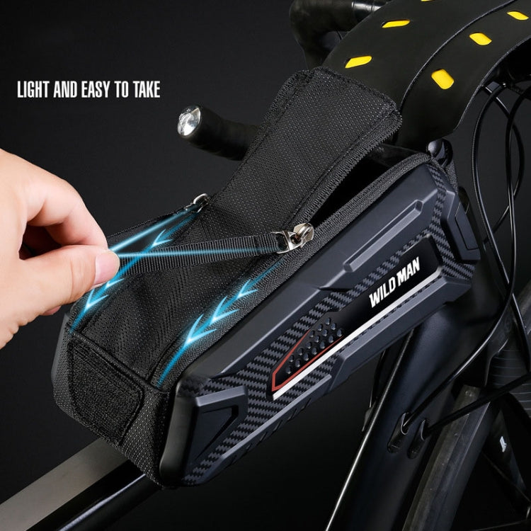 WILD MAN M90 EVA Hard Shell Mountain Bike Mobile Phone Touch Screen Waterproof Front Beam Bag