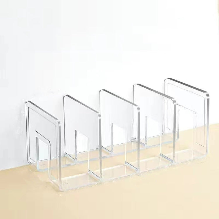 Acrylic Desktop Bookend Book Storage Rack Office Stationery Bookshelf