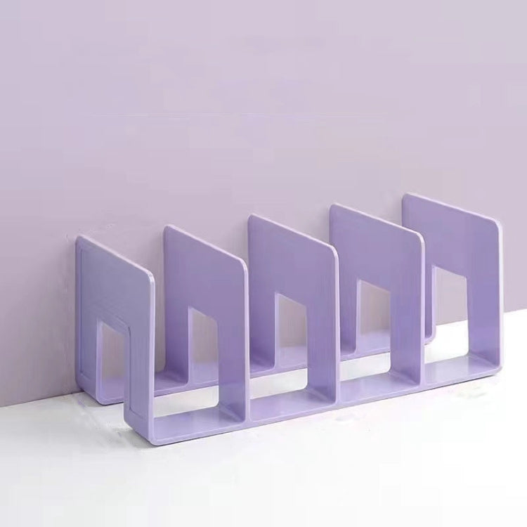 Acrylic Desktop Bookend Book Storage Rack Office Stationery Bookshelf