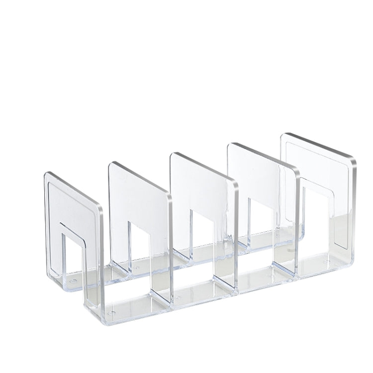 Acrylic Desktop Bookend Book Storage Rack Office Stationery Bookshelf