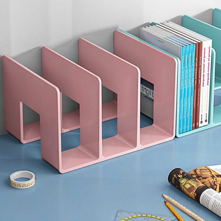 Acrylic Desktop Bookend Book Storage Rack Office Stationery Bookshelf
