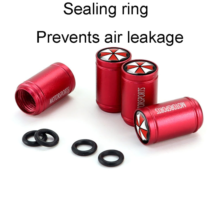 4pcs /Set Umbrella Metal Tire Valve Caps Automobile Universal Modified Valve Covers