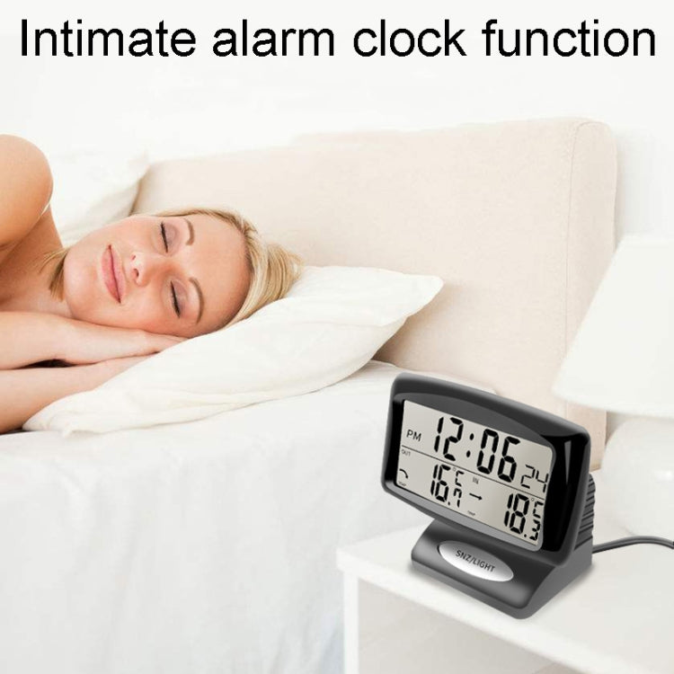 LCD Night Light Car Clock Automotive Electronics Inside And Outside Dual Thermometer