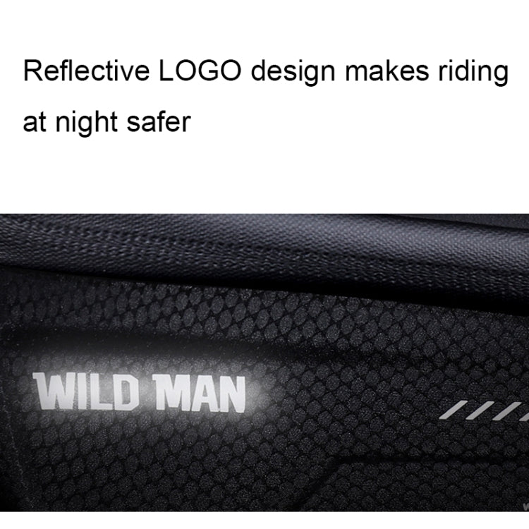 WILD MAN MS66 1.2L EVA Hard Shell Bicycle Front Beam Bag Cycling Touch Screen Phone Bag