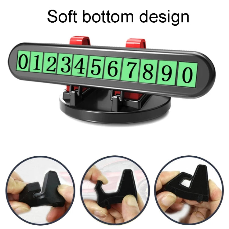 Car Dashboard Automotive Cell Phone Holder Temporary Parking Sign 2 In 1