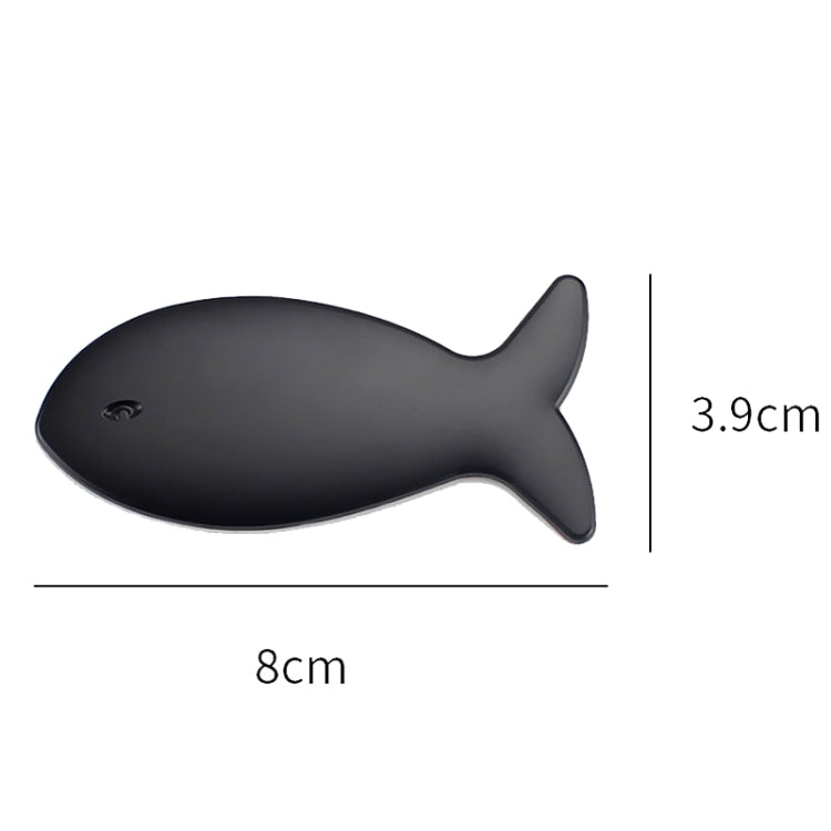Fish-Shaped Car Metal Stickers Car Body Tail Marker Decorative Decals