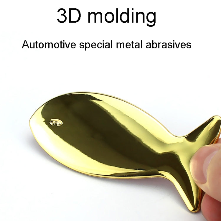 Fish-Shaped Car Metal Stickers Car Body Tail Marker Decorative Decals