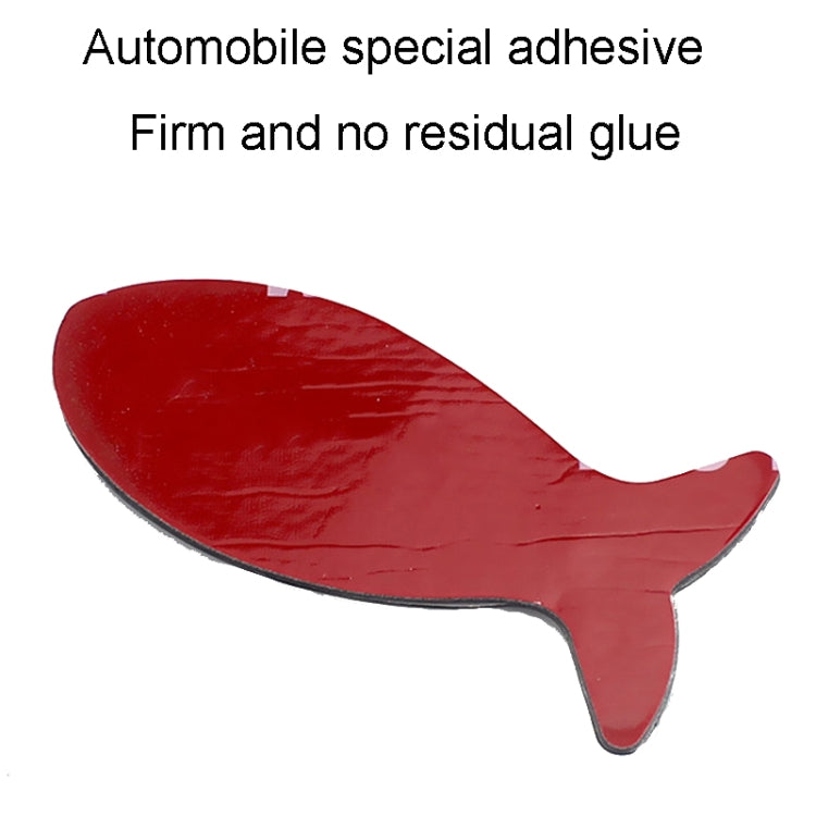 Fish-Shaped Car Metal Stickers Car Body Tail Marker Decorative Decals