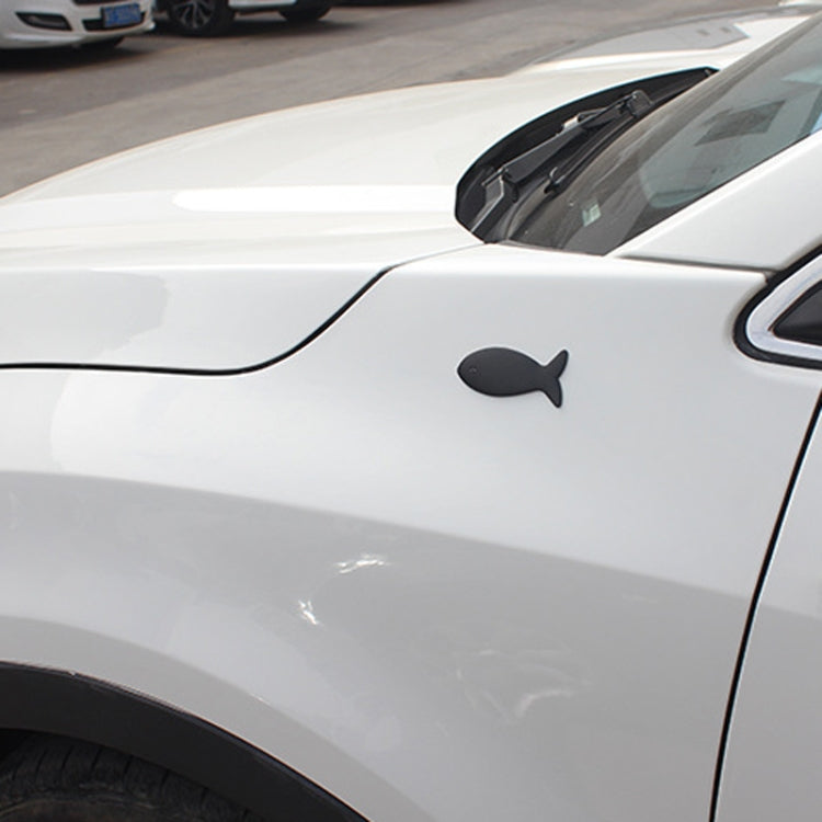 Fish-Shaped Car Metal Stickers Car Body Tail Marker Decorative Decals