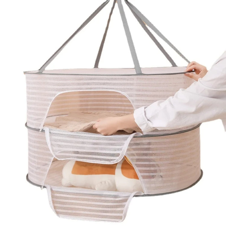 40 x 60cm  Foldable Drying Fishing Vegetables Fish Net Hanging Clothes Drying Storage Shelf