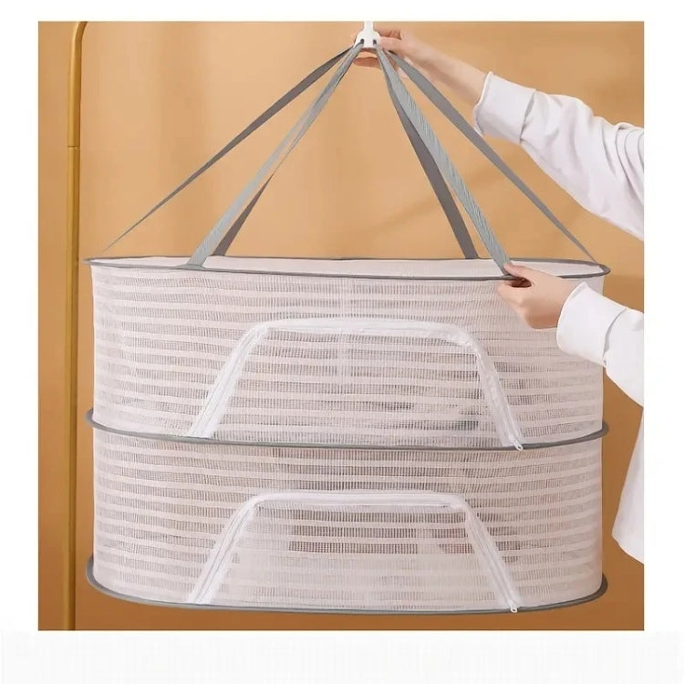 40 x 60cm  Foldable Drying Fishing Vegetables Fish Net Hanging Clothes Drying Storage Shelf