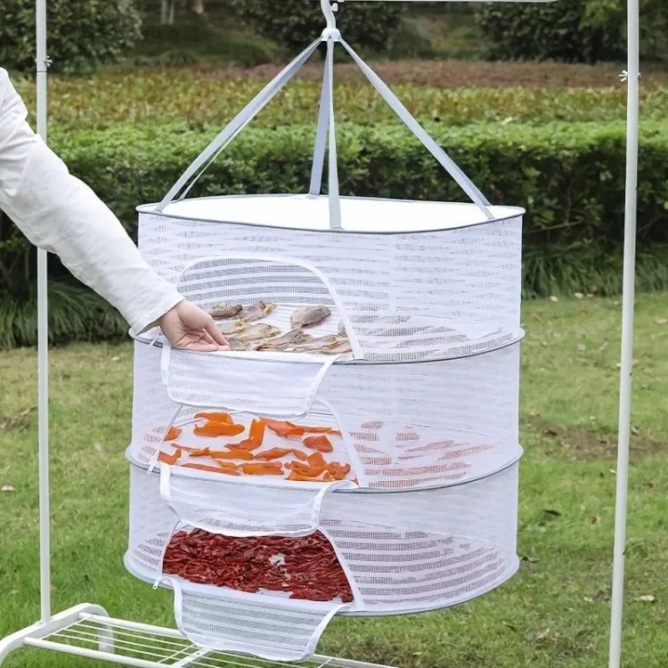 40 x 60cm  Foldable Drying Fishing Vegetables Fish Net Hanging Clothes Drying Storage Shelf
