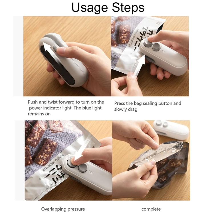 Small 2-in-1 Rechargeable Magnetic Snack Sealer Household Mini Sealing Machine