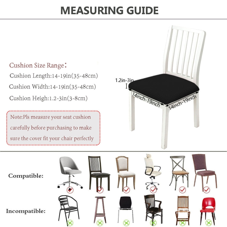 Diamond Plaid Jacquard Chair Cushion Cover Hotel Restaurant Dining Table Chair Cover